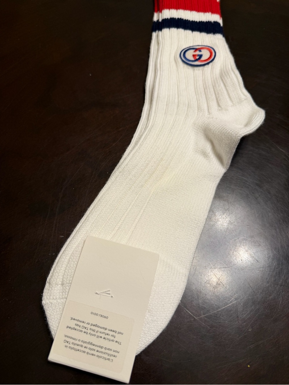 New Authentic Gucci GG Logo Socks White Size M - Picture 6 of 13